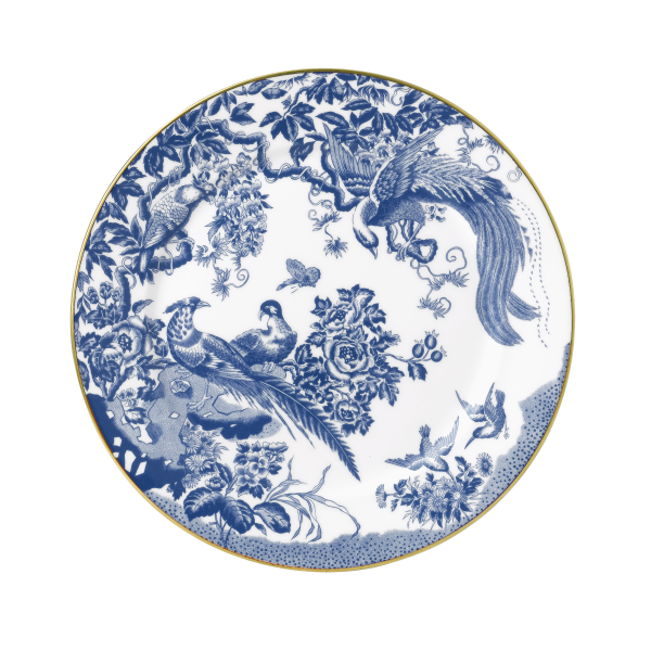 aves blue and white fine bone china service charger plate