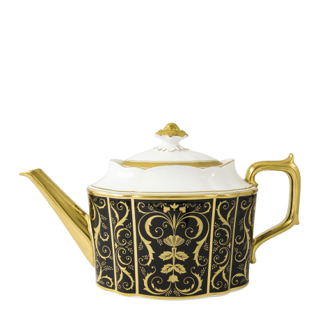 Regency Black Fine Bone China Tableware Teapot