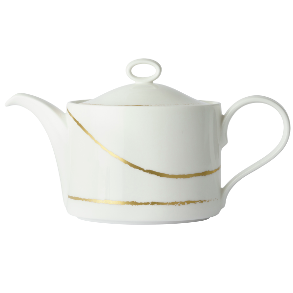 Sketch White and Gold Fine Bone China Tableware teapot
